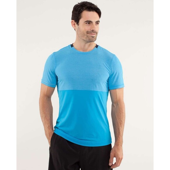Lululemon Men's Precise Shirt L Kayak Short Sleeve Tech Quick Dry Sweat Wicking‎ - Picture 1 of 6